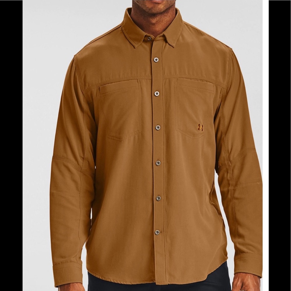 UNDER ARMOUR BUTTON DOWN LONG SLEEVE WORK SHIRT